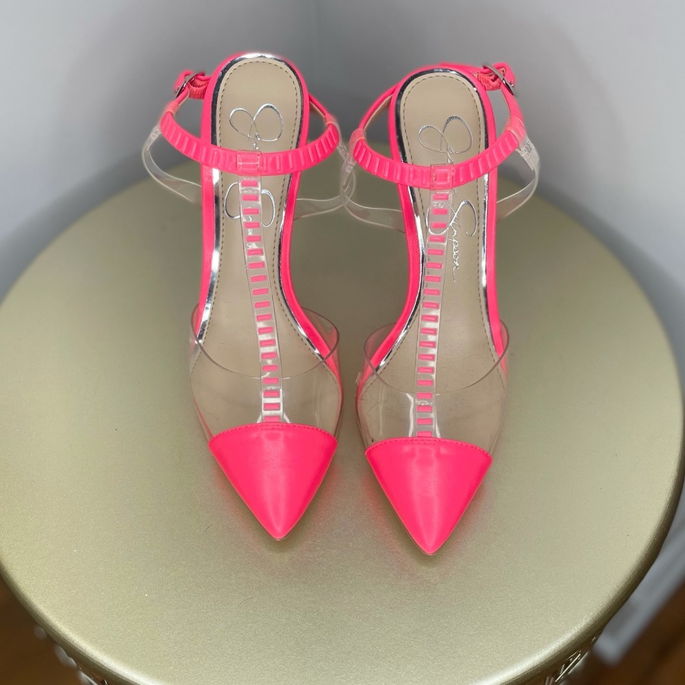 Neon Pointed Toe Heels